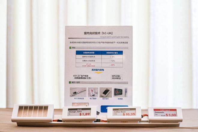 夏普展示ePoster低功耗显示系列及配套LC-LH室内光伏供电方案IGZO技术迸发新生命力(图4)